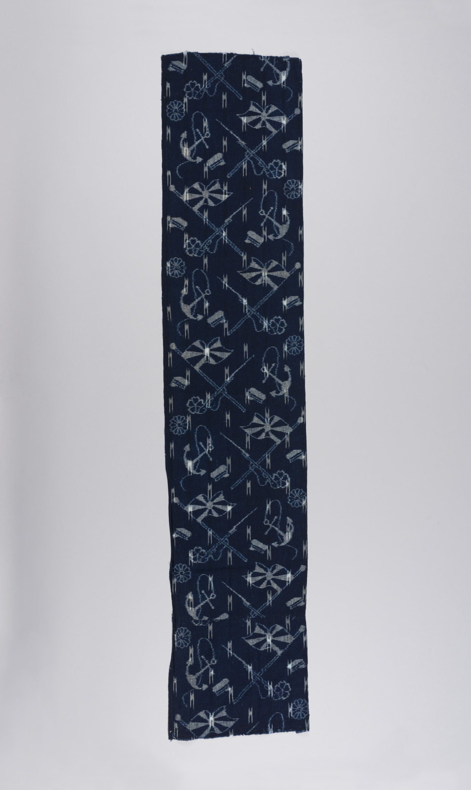 Length of Fabric with Design of Bayonet, Rising Sun Flag, Anchor