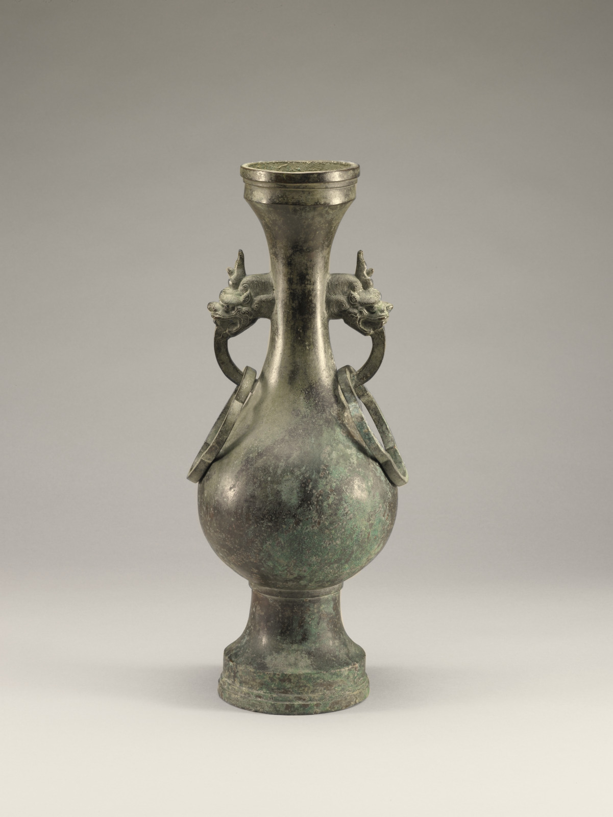 Altar Vase with Animal-Head Loop Handles and Quatrefoil Rings 